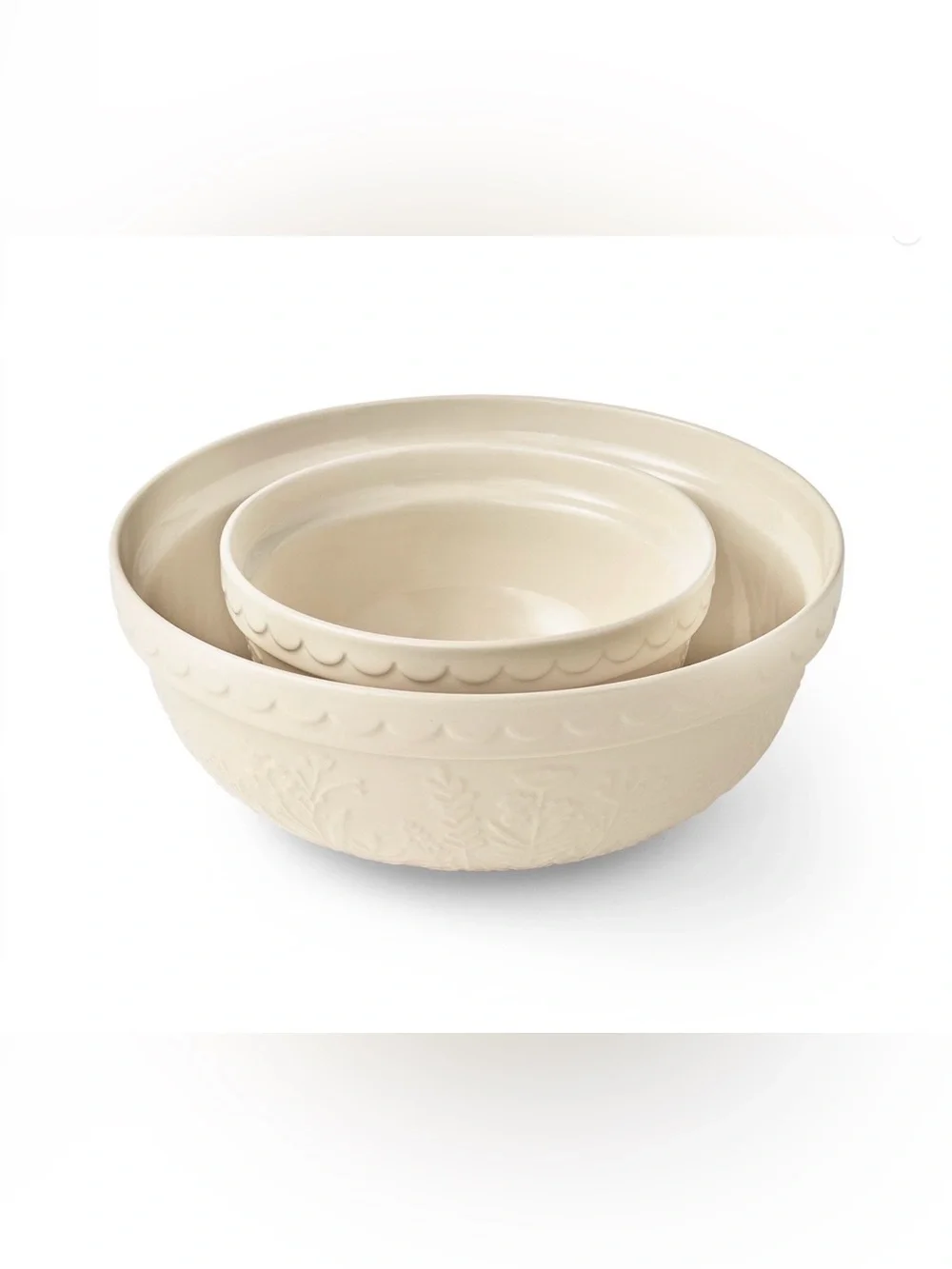 Member’s Mark 2-Bowl Set Ceramic Mixing Bowls Set - Decorative Floral Design